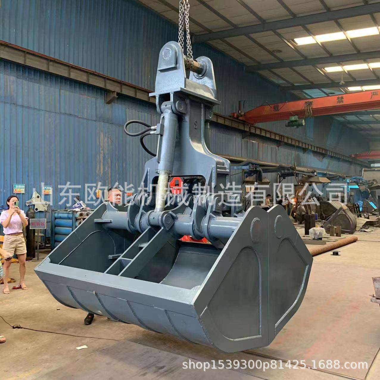 大型河道清淤挖机贝壳斗 工程用装卸抓斗抓取灵活结构紧凑造价合