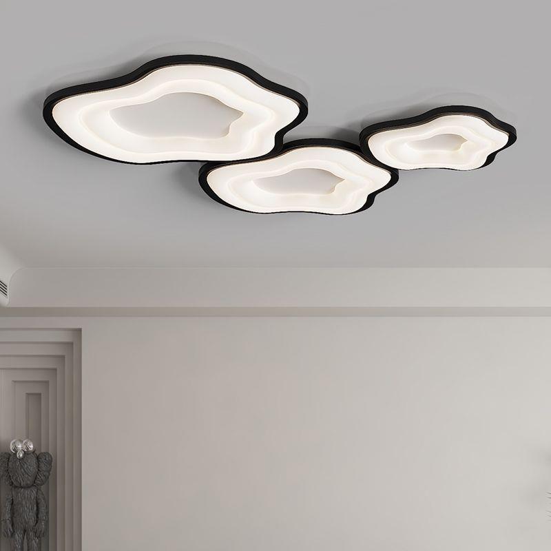 简约风云朵吸顶灯卧室房间灯现代奶油客厅组合灯超薄LED护眼灯具