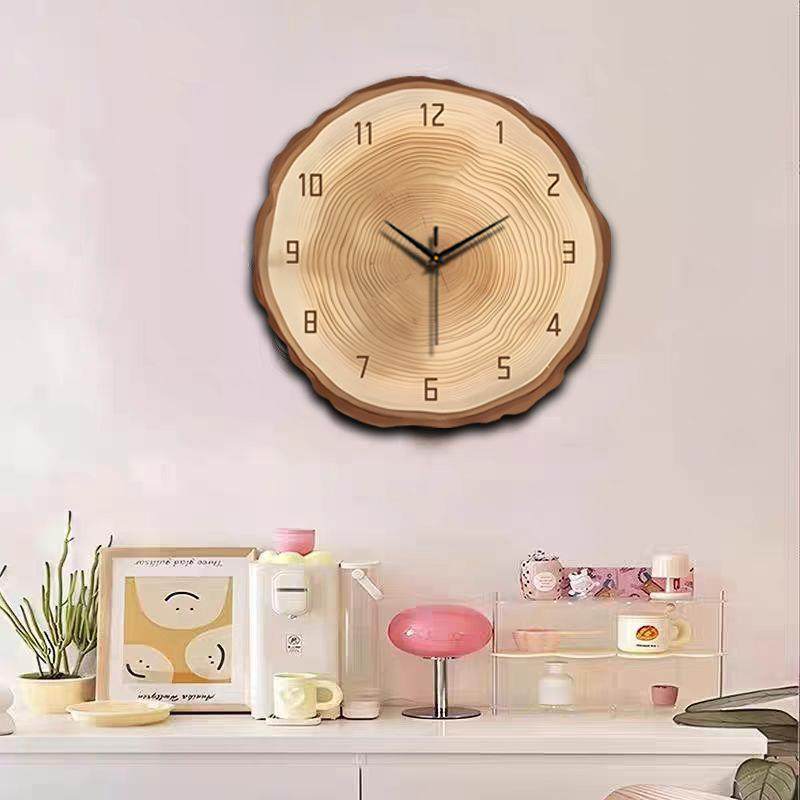 ZB107现代简约餐厅艺术钟表挂画2025创意装饰静音时钟装饰画
