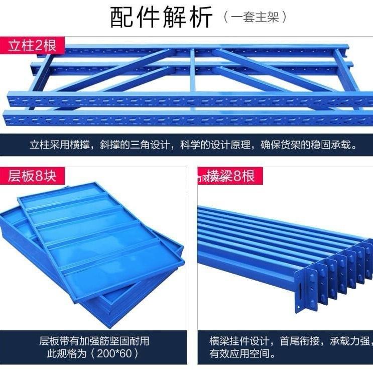货架仓储组装储物架家用置物架子落地多层简易仓库快递展示架角铁
