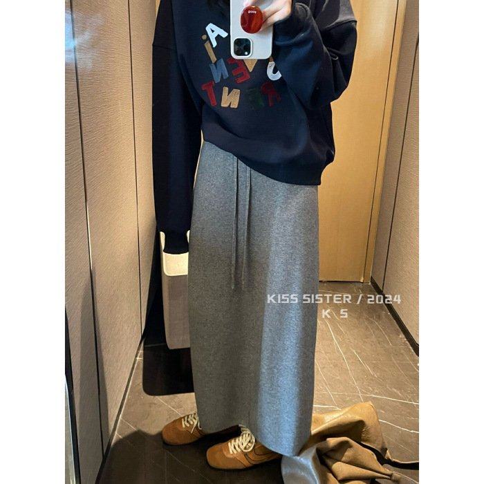 2024新款腰带针织半身裙收腰显瘦纯色百搭大摆a字长裙网红毛衣裙,女装/女士精品,大码半身裙,淘宝优惠券,粉丝福利购,淘宝优惠卷