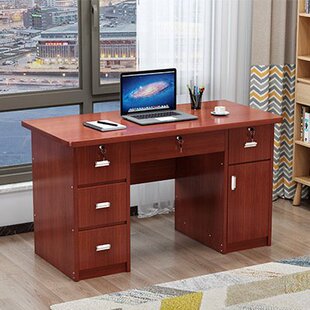 办公桌家用写字台学习桌简约黑色文员电脑桌卧室单人书桌1.2米1.4