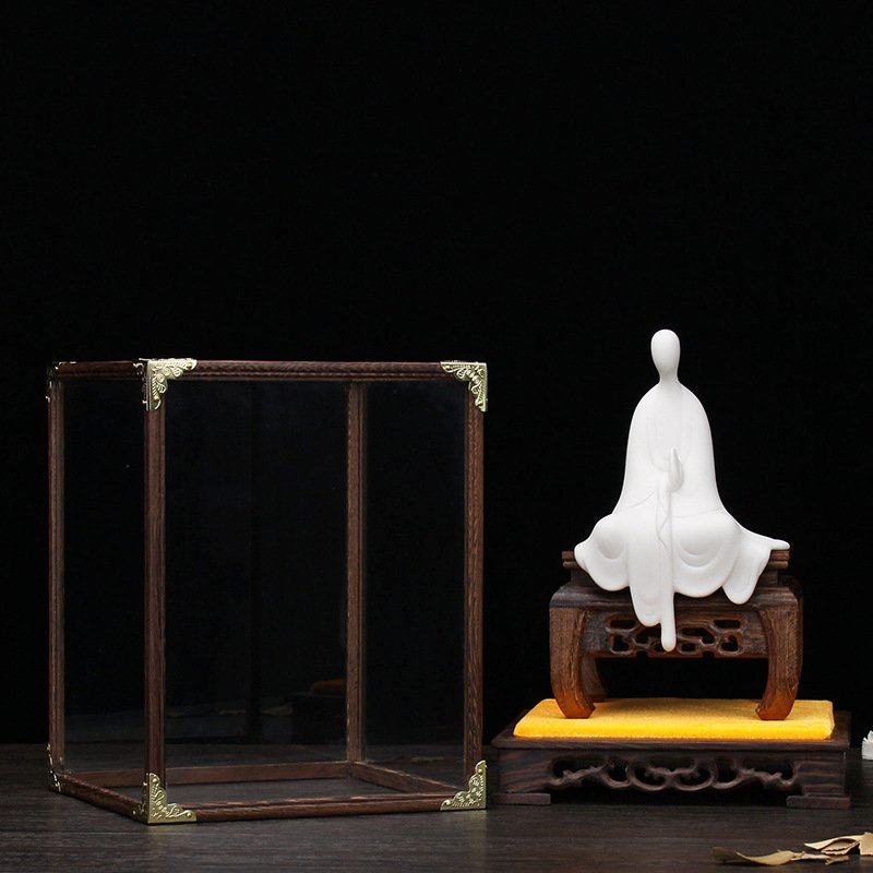 红木摆件玻璃罩展示盒佛像工艺品木雕防尘罩精致宝笼透明罩可,餐饮具,茶道/香炉,淘宝优惠券,粉丝福利购,淘宝优惠卷