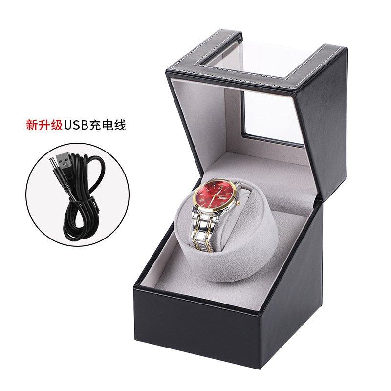 高档摇表器家用自摆器pu皮质手表透明盒收纳自动上链手表盒,收纳整理,手表收纳盒/架/套,淘宝优惠券,粉丝福利购,淘宝优惠卷
