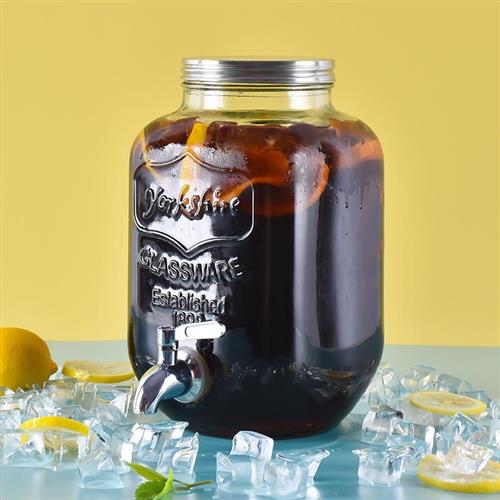 直销可乐桶带龙头冷水桶茶歇饮料桶柠檬泡酒玻璃瓶果汁罐容器