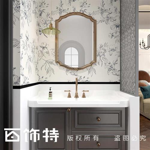 法式自粘墙纸卫生间瓷砖贴纸浴室家用背景墙装饰壁纸加厚防水墙贴