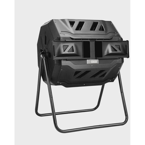 160l庭院户外堆肥桶s塑料有机肥料翻斗箱子落叶垃圾园艺发酵箱