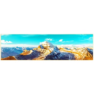 现在简约装饰画金l山雪山冈仁波齐山床头挂画酒店民宿装饰画新中