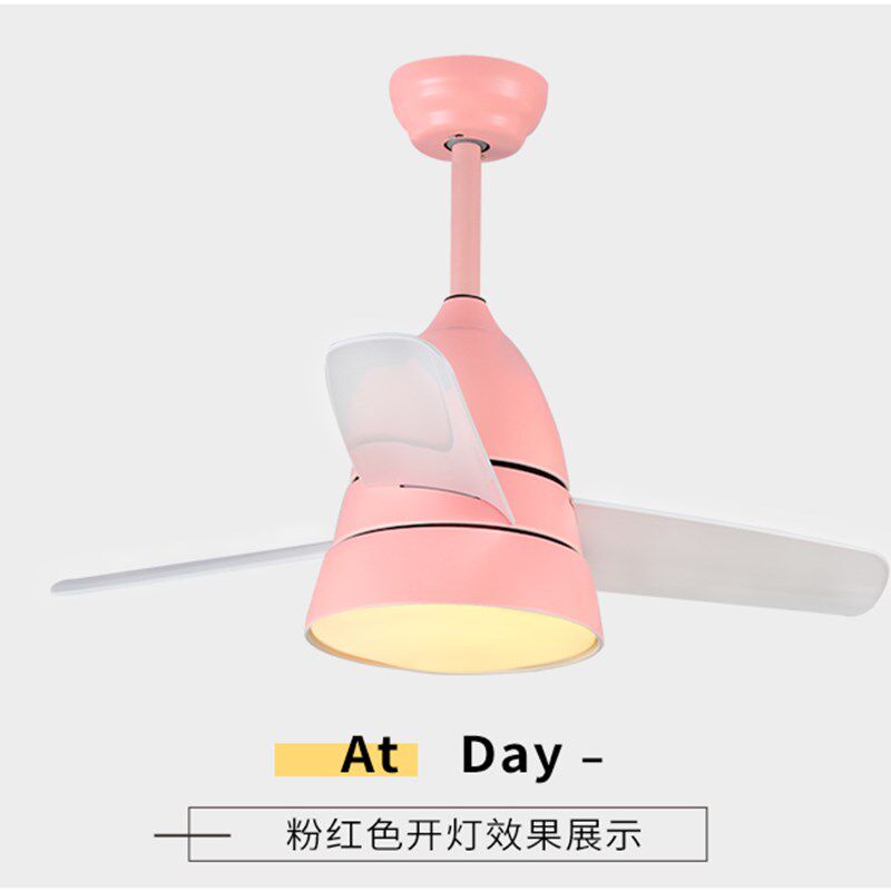 儿童吊扇灯 f餐厅卧室带灯吊扇灯风扇灯LED吊灯现代简约电风扇吊