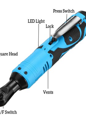 18V 10c0N.m 3/8 Inch 2 Batteries Cordless Electric Wrench Po