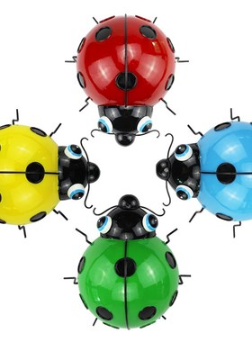 户外彷真动物摆件甲m虫雕塑铁艺七星瓢虫装饰花园庭院篱笆墙面挂