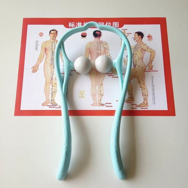 l颈椎按式摩器手持经夹脖子w揉颈部颈捏肩络疏通仪颈夹.器家用不