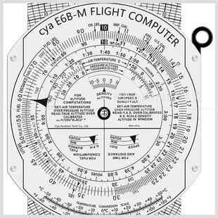 CYA金属领航计算尺E6B-M航空飞行尺军事飞行计R算尺民用飞行向量