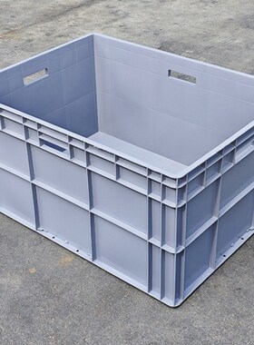 8640塑料周转箱800*600*400灰色物流箱汽配U厂包装箱包材辅材