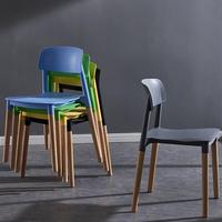 才子椅现代简约塑料椅休闲椅餐厅餐椅家用舒适成人靠背椅会议椅子