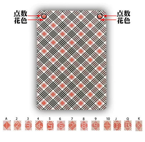 新姚记9788魔术扑克背面花纹辨别道具魔术表演道具定制纸牌送图解