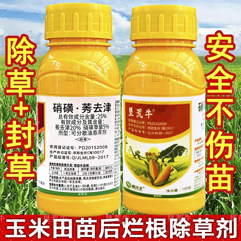 玉米苗后除草专用剂硝磺莠去津玉米田锄草剂苞谷地苗后禾阔双锄