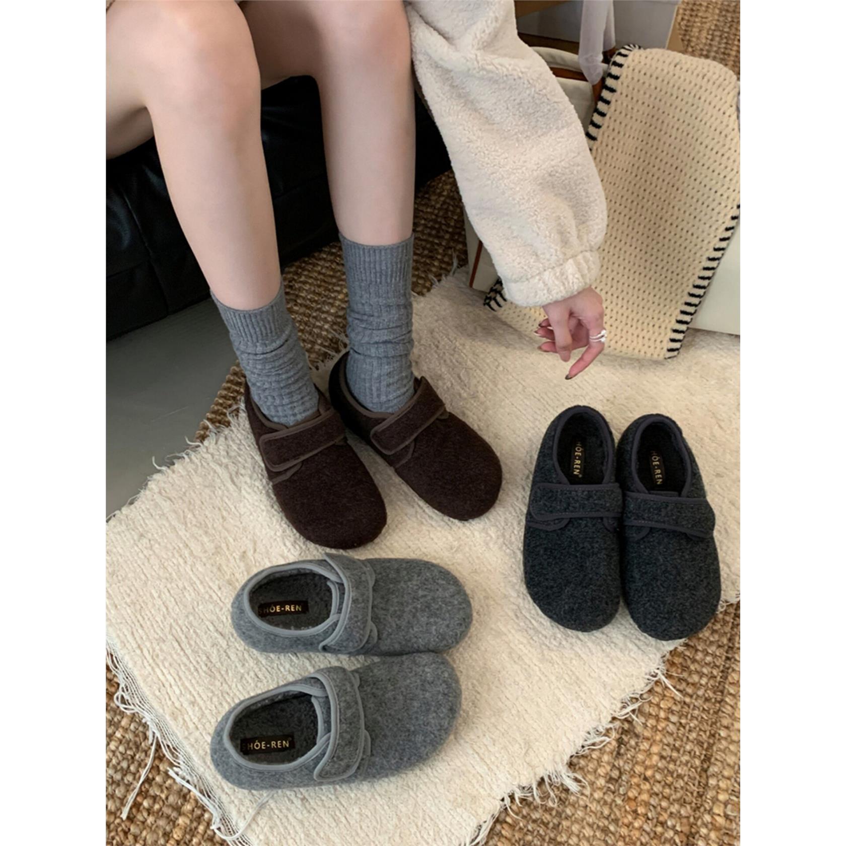 SHOE-REN内增高毛毛勃肯