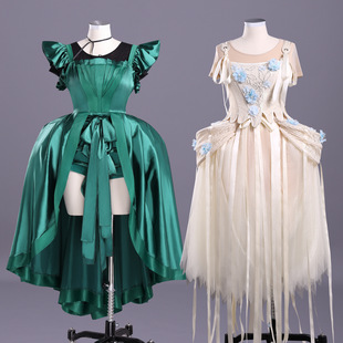 星期三第二季cos服小狼女伊妮德 隐形女阿格妮丝礼服裙万圣节服装