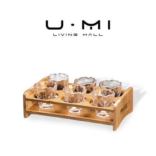 U Mi LIVING · 白鹤 | 酒具中式复古玻璃白酒杯套装家用一口杯