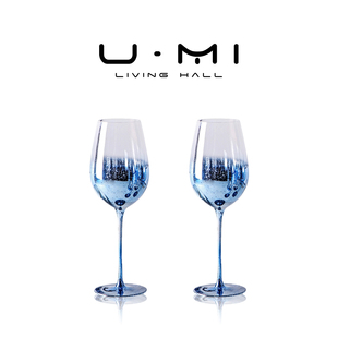 浮生 LIVING 酒具北欧创意水晶玻璃波尔多杯星空高脚杯