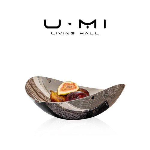 U Mi LIVING · 曲线 |果盘轻奢风304不锈钢果盘家用客厅现代简约