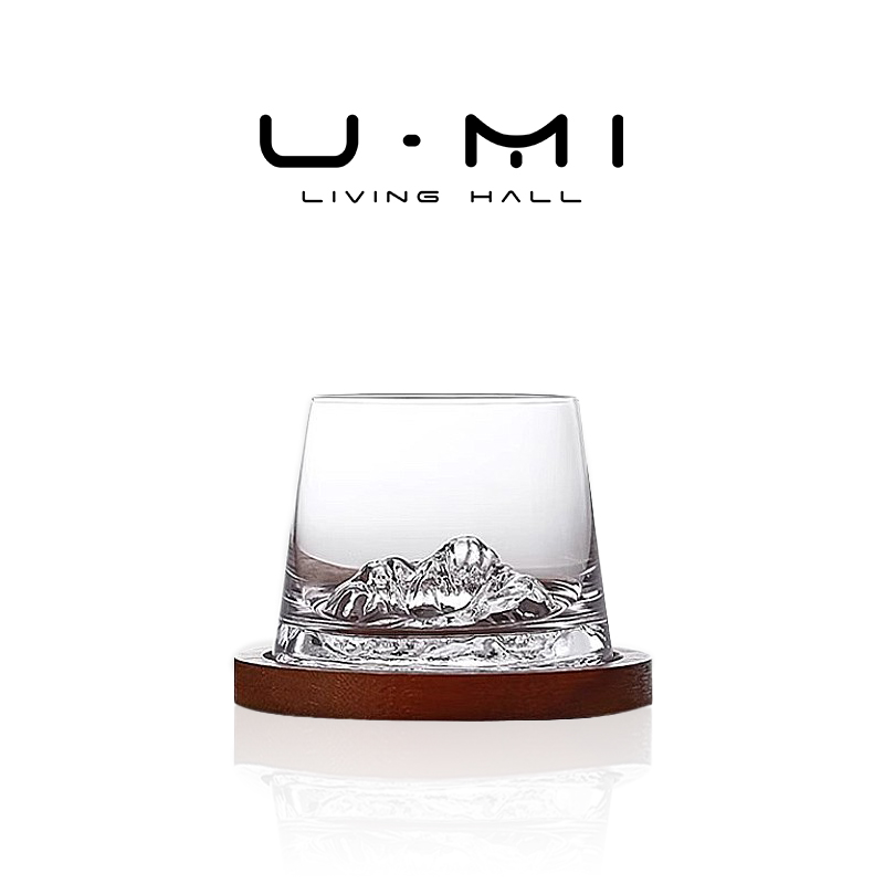 U Mi LIVING·玉曼 | 酒具日式威士忌洋酒杯观山杯水晶玻璃雪山杯