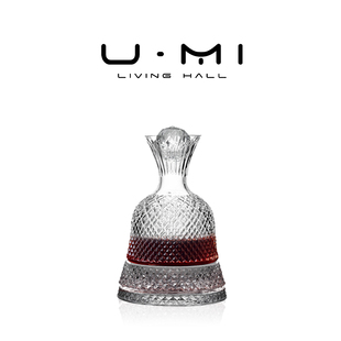 酒具法国进口水晶玻璃醒酒器旋转快速分酒壶 LIVING·旋涡