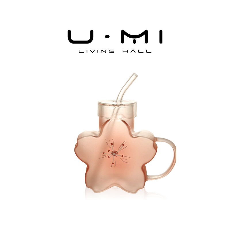 U MiLIVING·春日|杯具创意水杯玻璃杯高颜值ins风樱花杯家用送礼