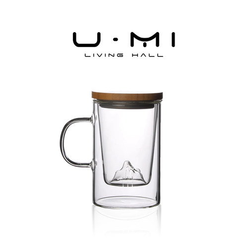 U Mi LIVING·观山 | 杯具茶杯茶水分离过滤玻璃日式高档泡茶道杯