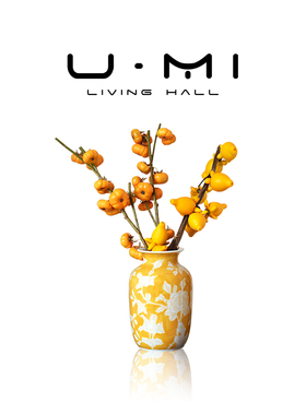 U Mi LIVING · 水囿 | 陶瓷花瓶新中式复古黄色彩绘陶罐插花摆件