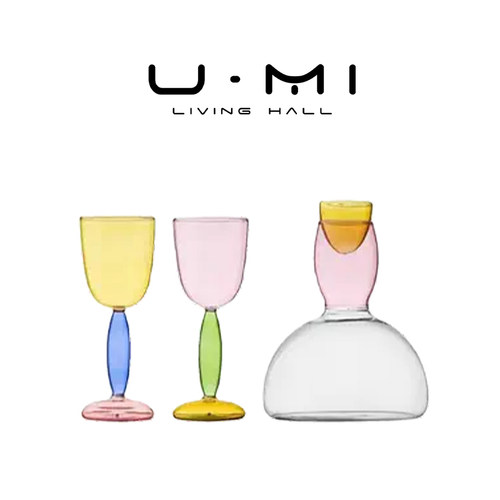 U Mi LIVING·撞色 | 酒具创意设计感葡萄酒高脚红酒杯醒酒器套装