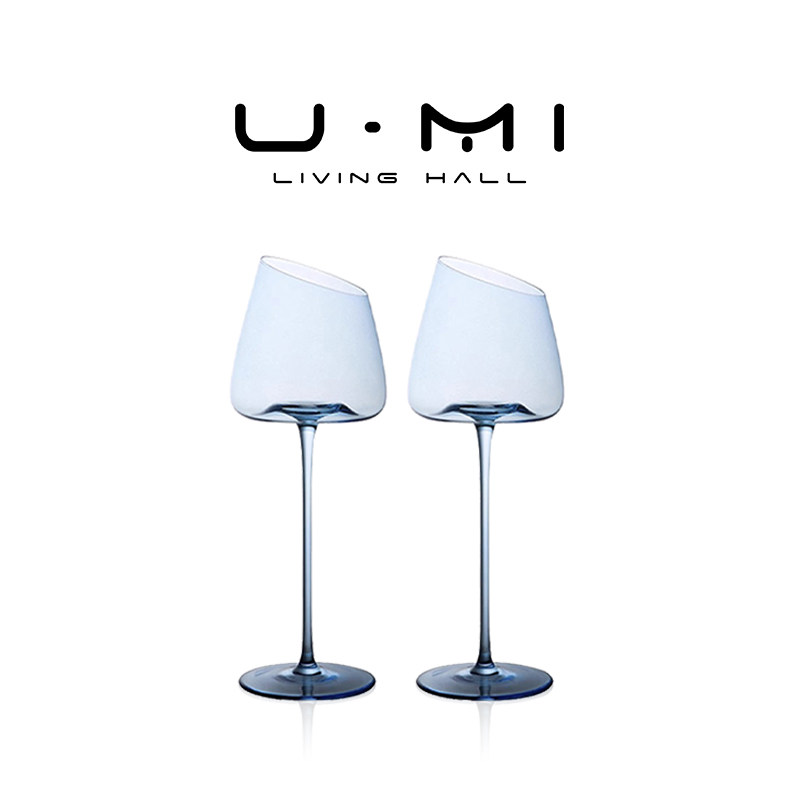 U Mi LIVING·奇遇 | 酒具法式轻奢斜口红酒杯高脚杯红葡萄酒杯,餐饮具,葡萄酒/红酒杯,淘宝优惠券,粉丝福利购,淘宝优惠卷
