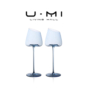 酒具法式 LIVING·奇遇 轻奢斜口红酒杯高脚杯红葡萄酒杯