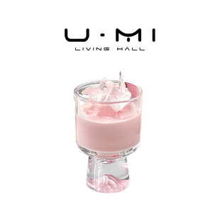 山脉 高颜值玻璃水杯高级感轻奢高脚创意饮品杯 LIVING