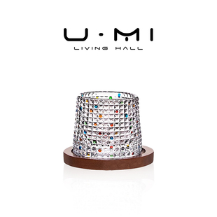 酒具威士忌酒杯旋转解压杯不倒翁水晶玻璃杯 LIVING·对酒