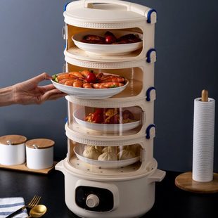 菜罩物多层菜食盖苍蝇保鲜防餐桌罩神器家用剩加热保温罩防尘子菜