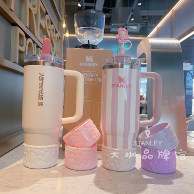 30防杯子stanley硅胶人鱼姬z套小通用适用o磨/40杯套zo底花系列杯
