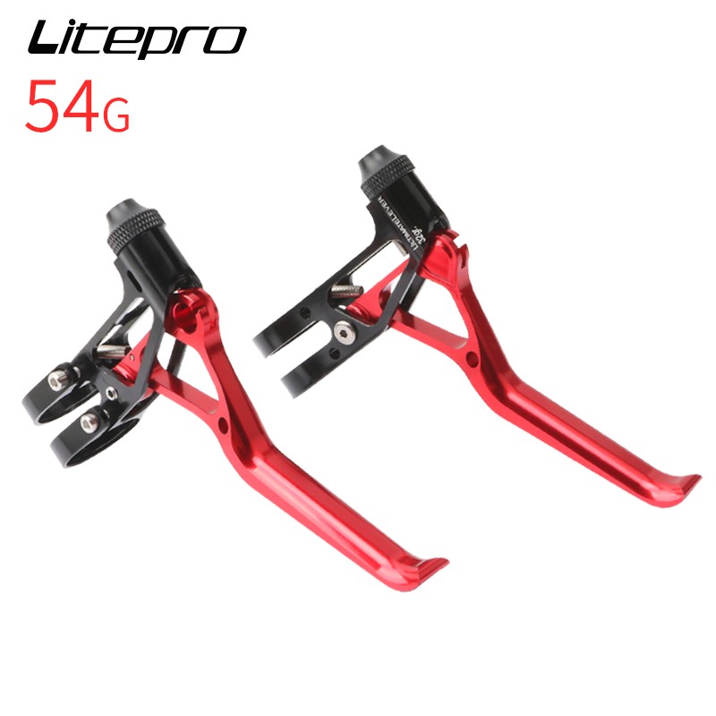 Litepro超轻刹把CNC镂空铝合金刹车把小轮车线拉承轴转点V刹把手