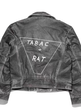 准现货)ERD忧郁富二代24SS神秘人水洗做旧机车Y头层牛皮皮衣