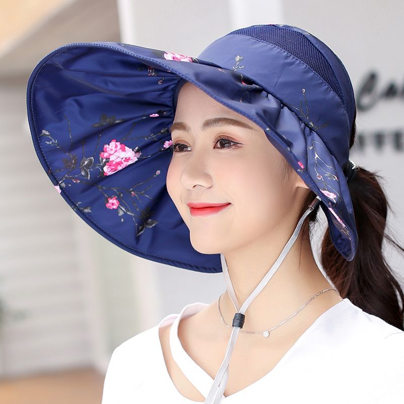 大沿遮阳帽女士遮脸防晒