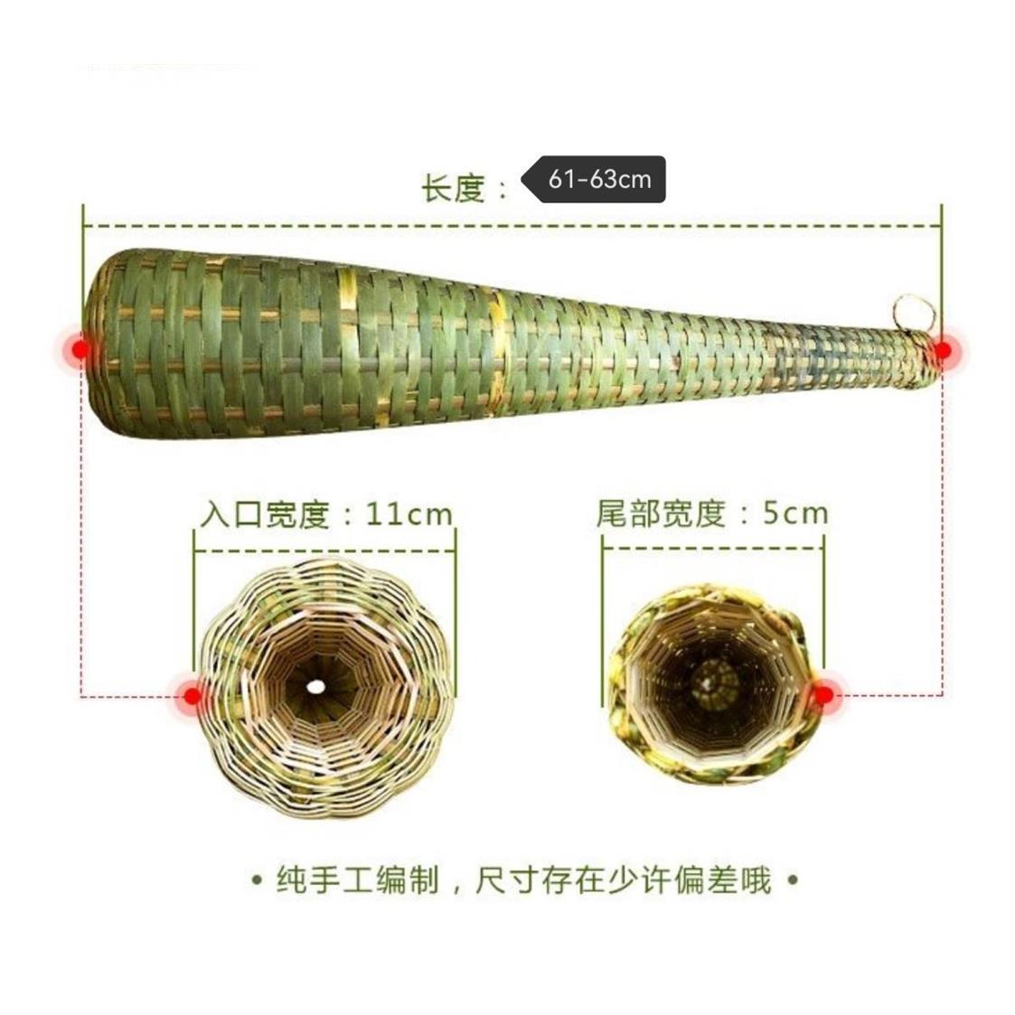 老式捕黄鳝笼竹子编织鱼