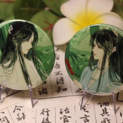 探虚陵洛神师师情侣双圆吧唧徽章