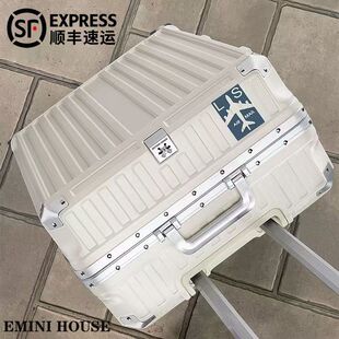 EMINIHOUSE行李箱铝框拉杆箱皮箱万向轮旅行箱密码箱子男女