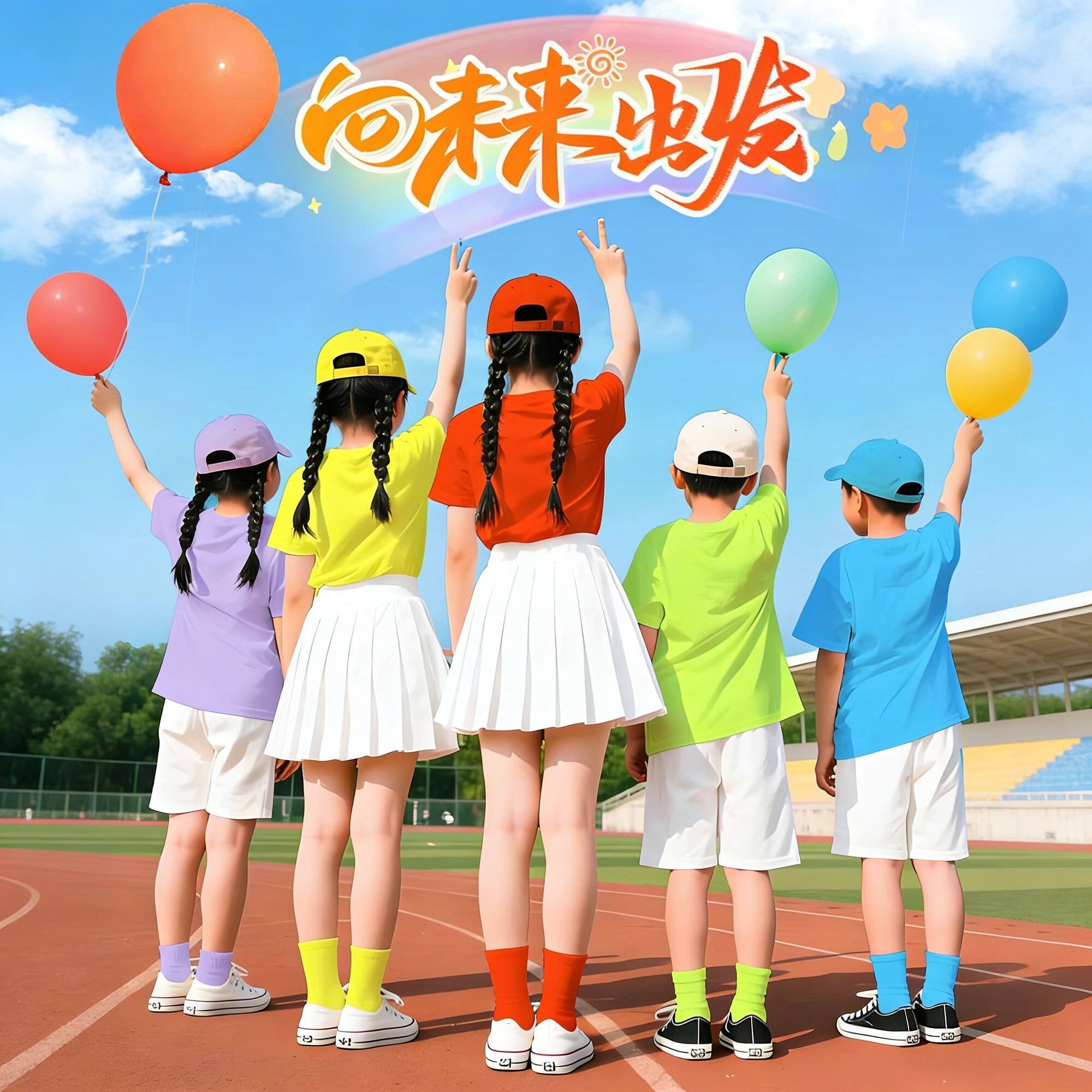 六一儿童节多彩演出服T恤