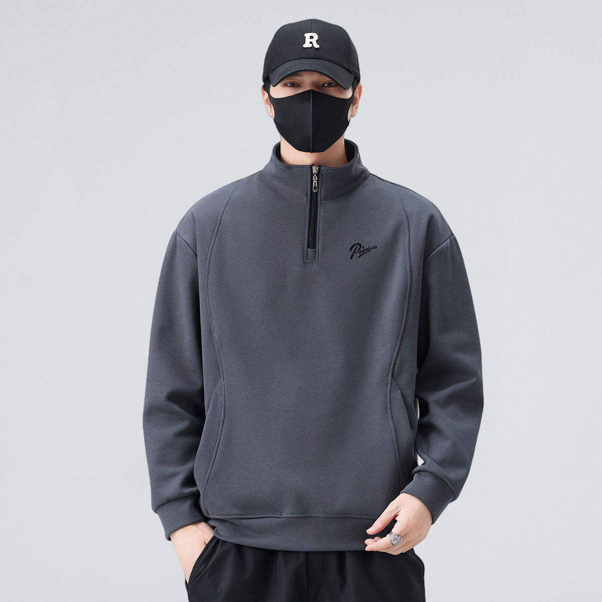 冬季青少年连帽卫衣男2025新款加绒加厚今年流行爆款痞帅风