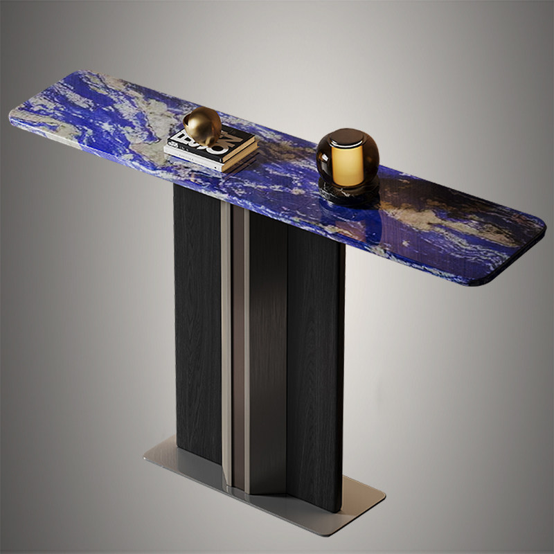 意式轻奢极简玄关柜大理石玄关桌现代简约客厅入户条案高级设计师