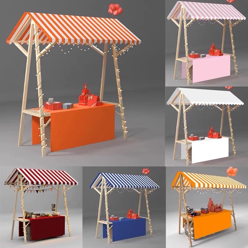 集市摊位展示架市集夜市摆摊架子花车促销展示台地摊车移动可折叠