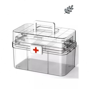 全套物药箱透明药医药箱家用急应医护医疗品多层大容量药箱收纳药