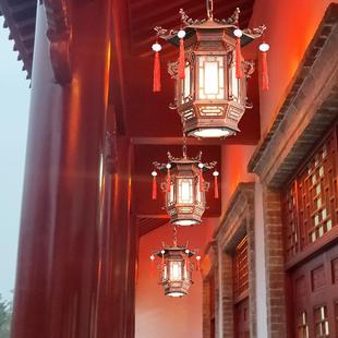 中式门头大门长廊吊灯凉亭阳台屋檐酒楼婚庆灯笼四合院防雨灯led